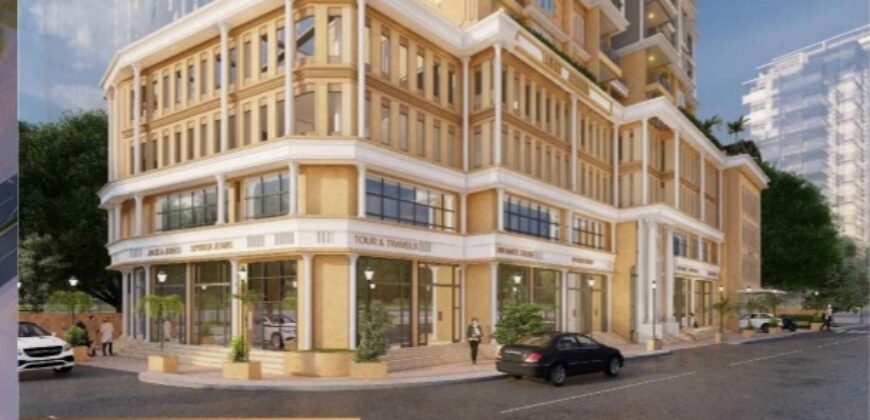 Apartments and shops