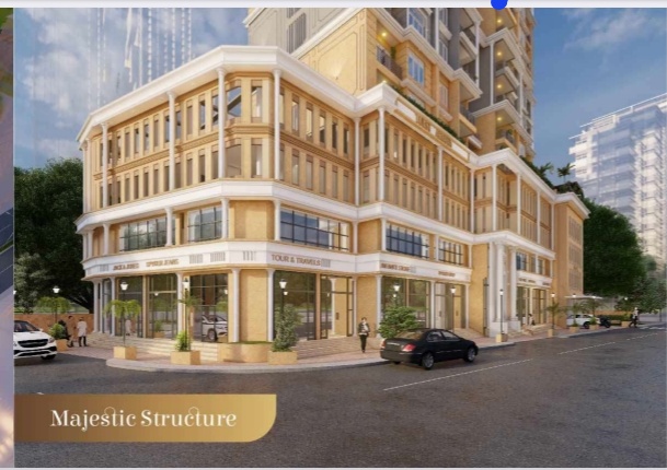 Apartments and shops